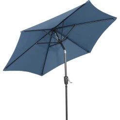 Outdoor Expressions 7.5 Ft. Aluminum Tilt/Crank Heather Blue Patio Umbrella -Outdoor Expressions Sales Shop ItemImage 800045 q5x64x 2iekco 10uu5k