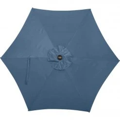 Outdoor Expressions 7.5 Ft. Aluminum Tilt/Crank Heather Blue Patio Umbrella -Outdoor Expressions Sales Shop ItemImage 800045 q5x64y 5llz1c 4qj7qm