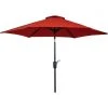 Outdoor Expressions 7.5 Ft. Aluminum Tilt/Crank Crimson Red Patio Umbrella