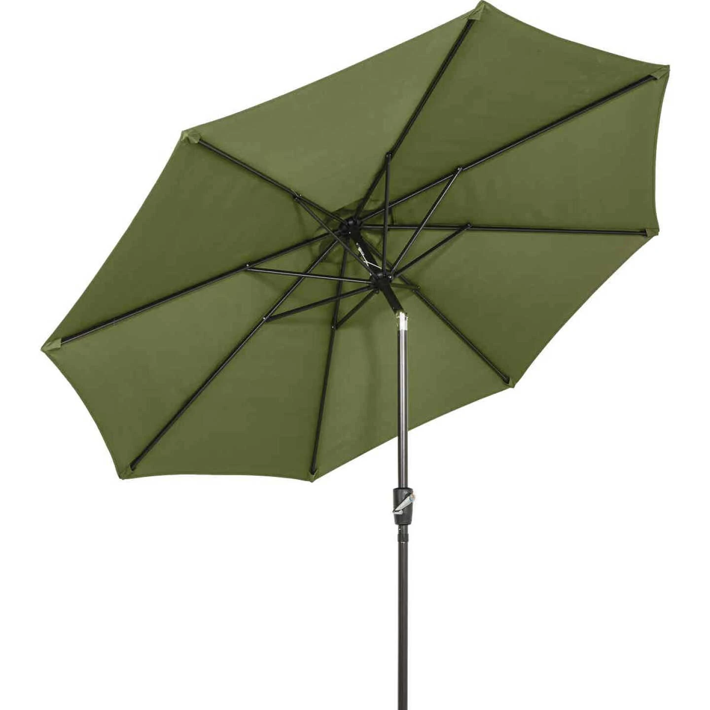 Outdoor Expressions 9 Ft. Aluminum Tilt/Crank Heather Green Patio Umbrella 3 Outdoor Expressions 9 Ft. Aluminum Tilt/Crank Heather Green Patio Umbrella - Image 3