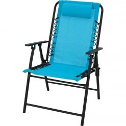 Outdoor Expressions Blue Polyester Bungee Folding Chair -Outdoor Expressions Sales Shop ItemImage 800955 q5x7no bqi5l4 8a9htn