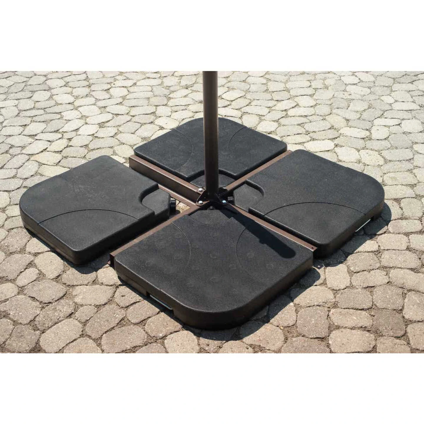 Outdoor Expressions 40 In. Square Black Plastic Umbrella Base (4-Piece) 2 Outdoor Expressions 40 In. Square Black Plastic Umbrella Base (4-Piece) - Image 2