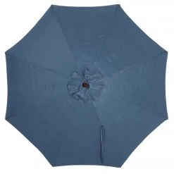 Outdoor Expressions 9 Ft. Pulley Heather Blue Market Patio Umbrella With Chrome Plated Hardware -Outdoor Expressions Sales Shop ItemImage 801860 q5xafj 72jy08 26js9z