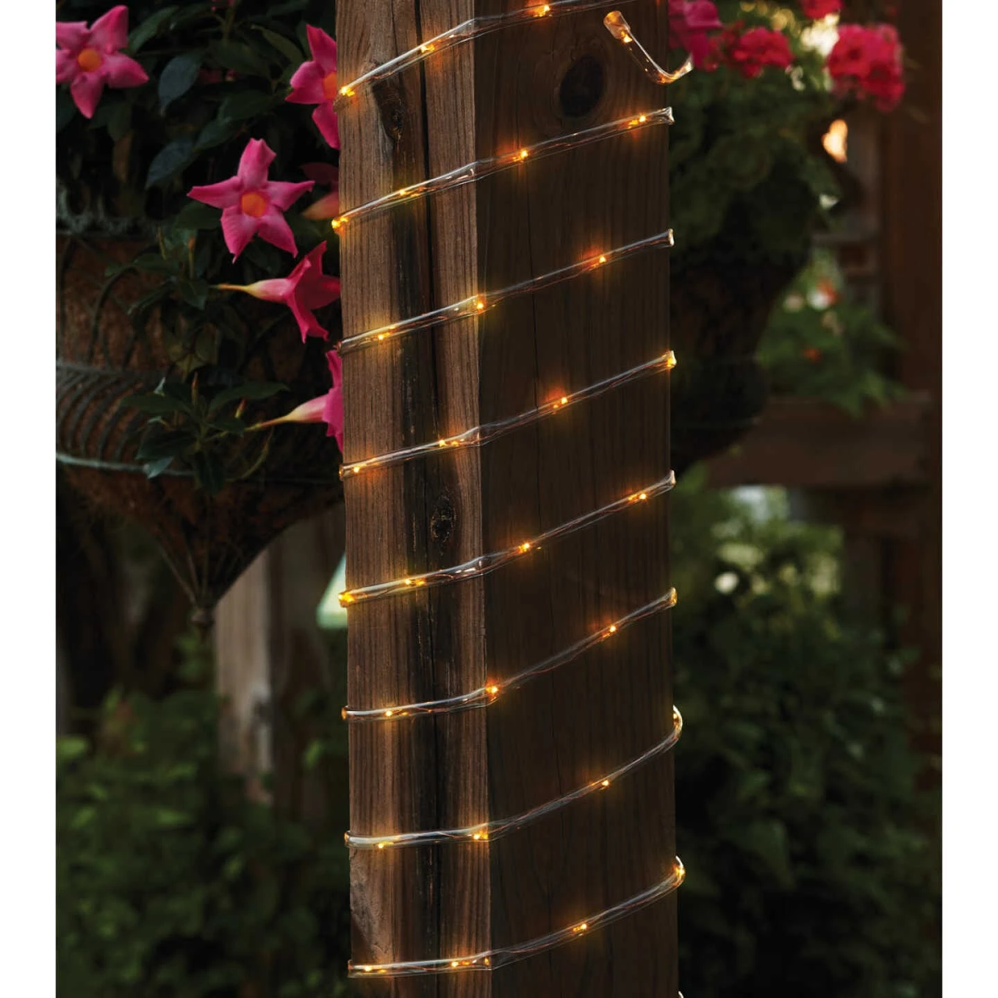 Outdoor Expressions 28 Ft.100-Light LED Warm White Solar Rope Light 2 Outdoor Expressions 28 Ft.100-Light LED Warm White Solar Rope Light - Image 2