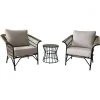 Outdoor Expressions Brentwood 3-Piece Wicker Chat Set