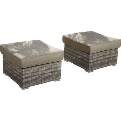 Outdoor Expressions Juni Ottoman (Set Of 2)
