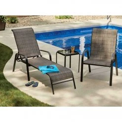 Outdoor Expressions Windsor Collection Black Steel Sling Oversized Stacking Chair -Outdoor Expressions Sales Shop ItemImage 827693 q7q95tkbsxq8pnf9rbtcz2w