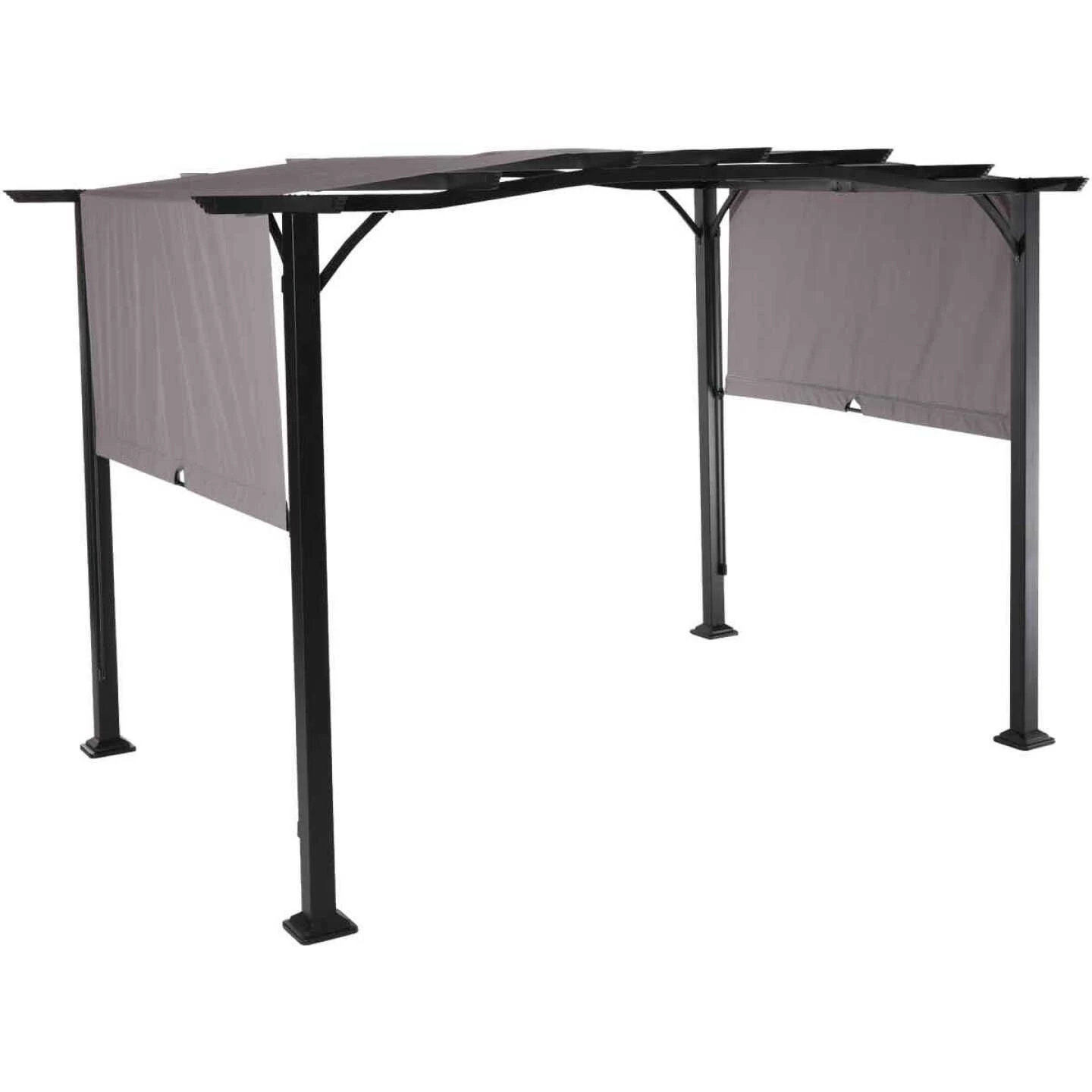 Outdoor Expressions 8.8 Ft. W. X 7.5 Ft. H. X 11.5 Ft. L. Black Steel Pergola 4 Outdoor Expressions 8.8 Ft. W. X 7.5 Ft. H. X 11.5 Ft. L. Black Steel Pergola - Image 4