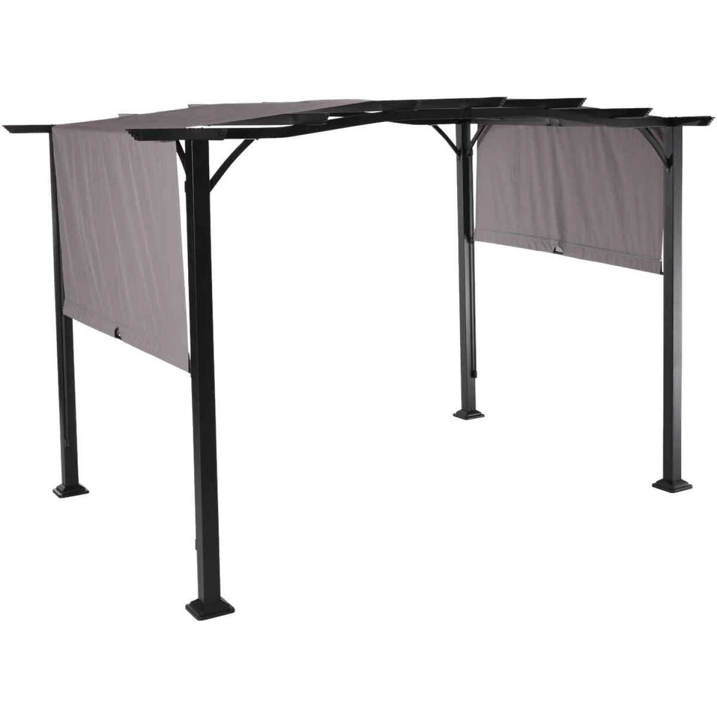 Outdoor Expressions 8.8 Ft. W. X 7.5 Ft. H. X 11.5 Ft. L. Black Steel Pergola 3 Outdoor Expressions 8.8 Ft. W. X 7.5 Ft. H. X 11.5 Ft. L. Black Steel Pergola - Image 3