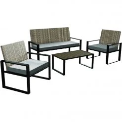 Outdoor Expressions Metro 4-Piece Chat Set