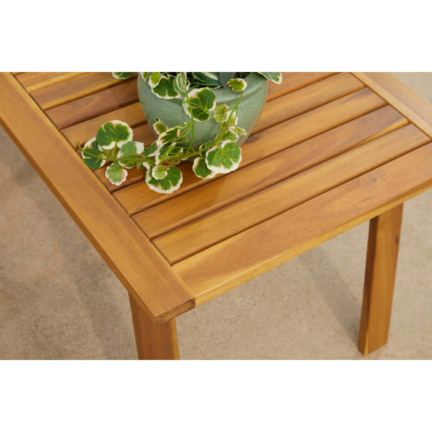 Outdoor Expressions Sutton 4-Piece Acacia Wood Chat Set 3 Outdoor Expressions Sutton 4-Piece Acacia Wood Chat Set - Image 3