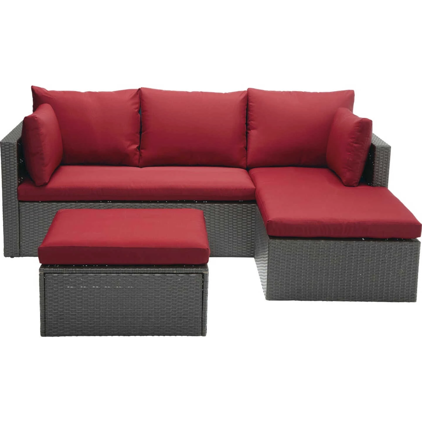 Outdoor Expressions Loft Red Wicker Sofa 5 Outdoor Expressions Loft Red Wicker Sofa - Image 5